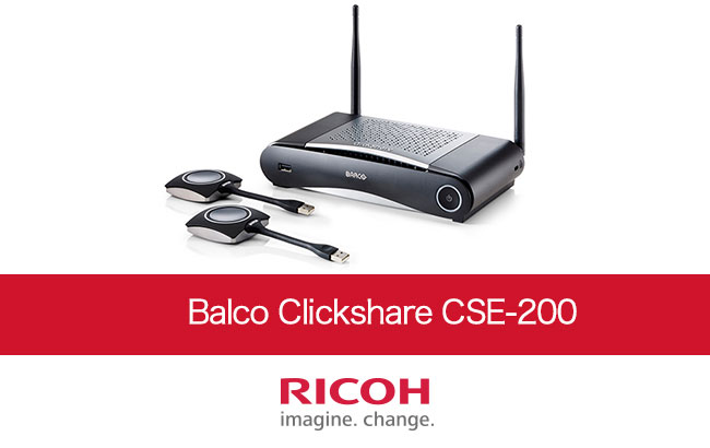 PC画面をワイヤレスで投影「Balco Clickshare CSE-200」